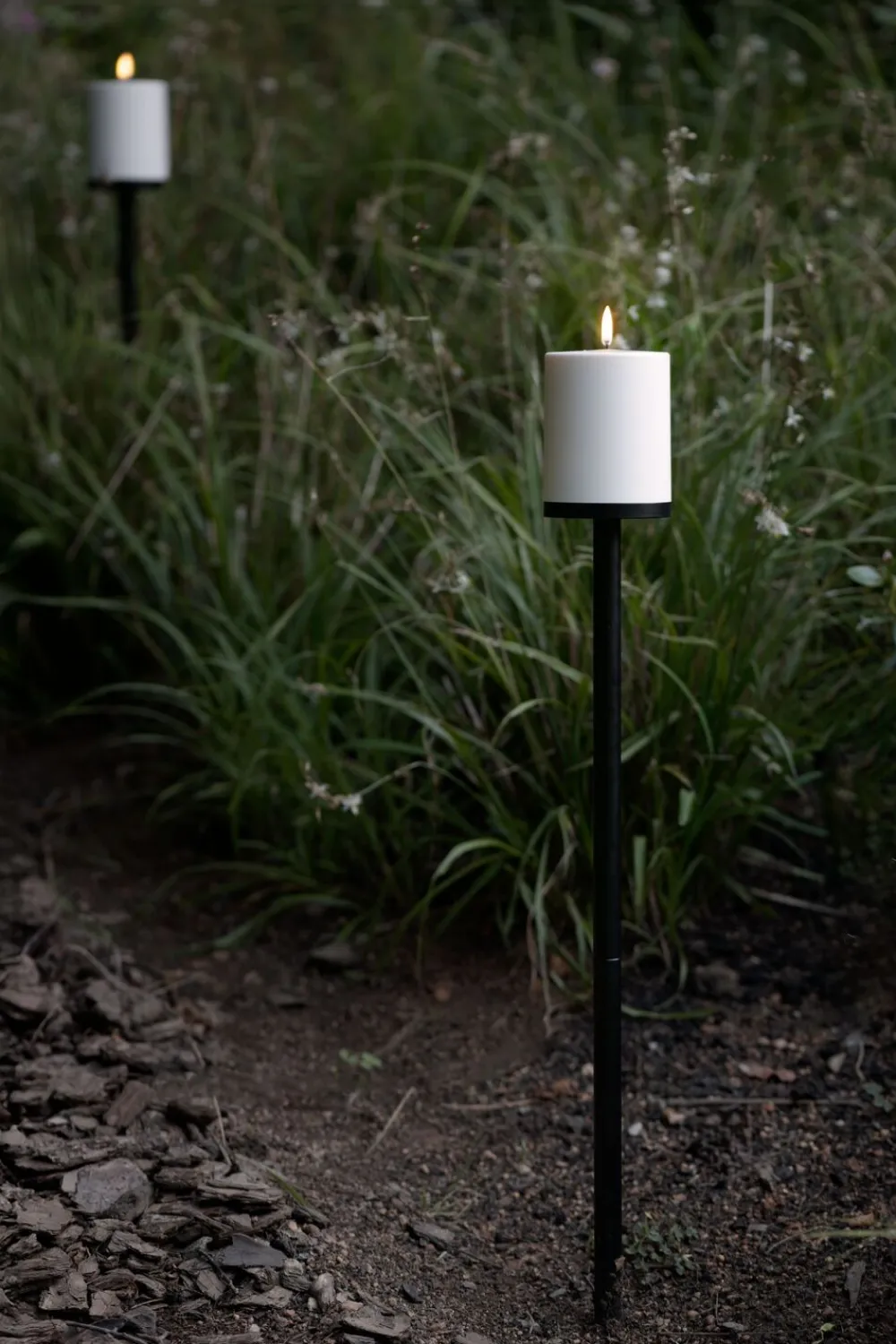 Uyuni Outdoor spike with base, Black, 8,4x60cm