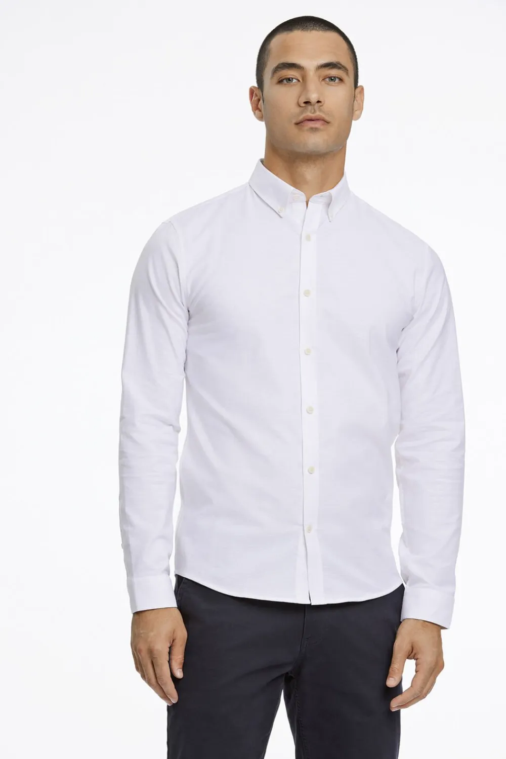 Lindbergh Oxford skjorte slim fit Hvid