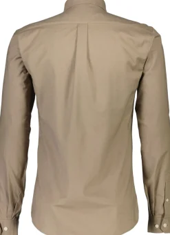 Lindbergh Oxford superflex shirt L/S Mid stone mix Outlet
