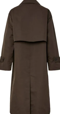 PCAGNES LS TIE TRENCHCOAT WVN D2D P>Pieces New