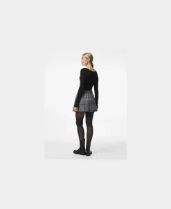Pieces PCDIANA MW SHORT SKIRT WVN D2D Concrete grey/blue Outlet