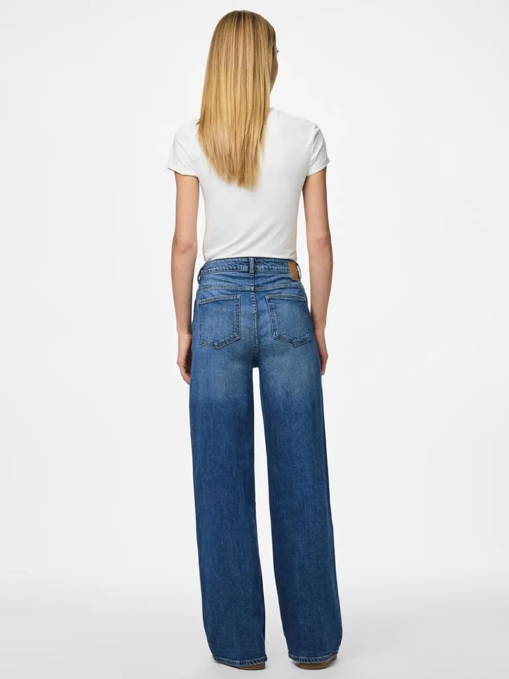 Pieces PCSILKE MW WIDE JEANS MB NOOS Blå New