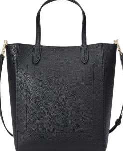 Lauren Ralph Lauren Pebbled Leather Small Cameryn Tote Bag Sort Outlet