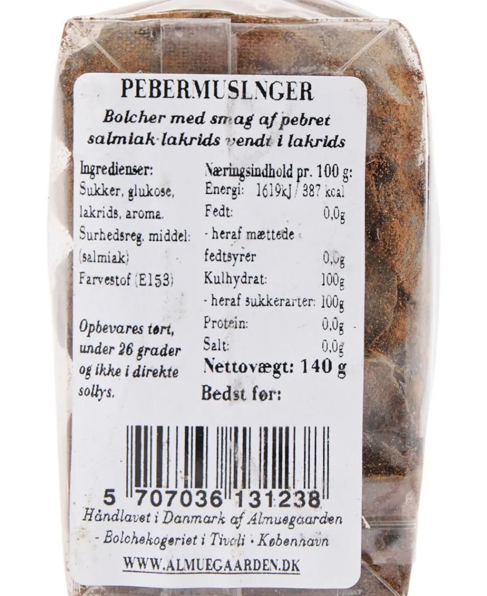 Almuegaarden Pebermuslinger bolcher med smag af peber & salmiak Hot
