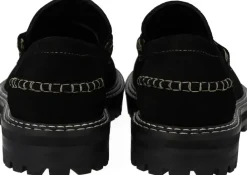 Dame ANGULUS Penny loafer med kontraststikninger