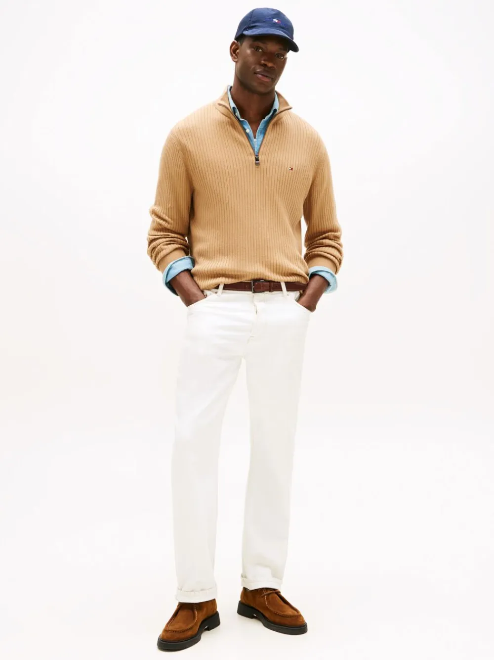 PIMA CTN CASH STRUCTURE ZIP MOCK>Tommy Hilfiger Discount