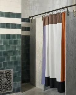 Hay Pivot Shower Curtain-Cream Sale