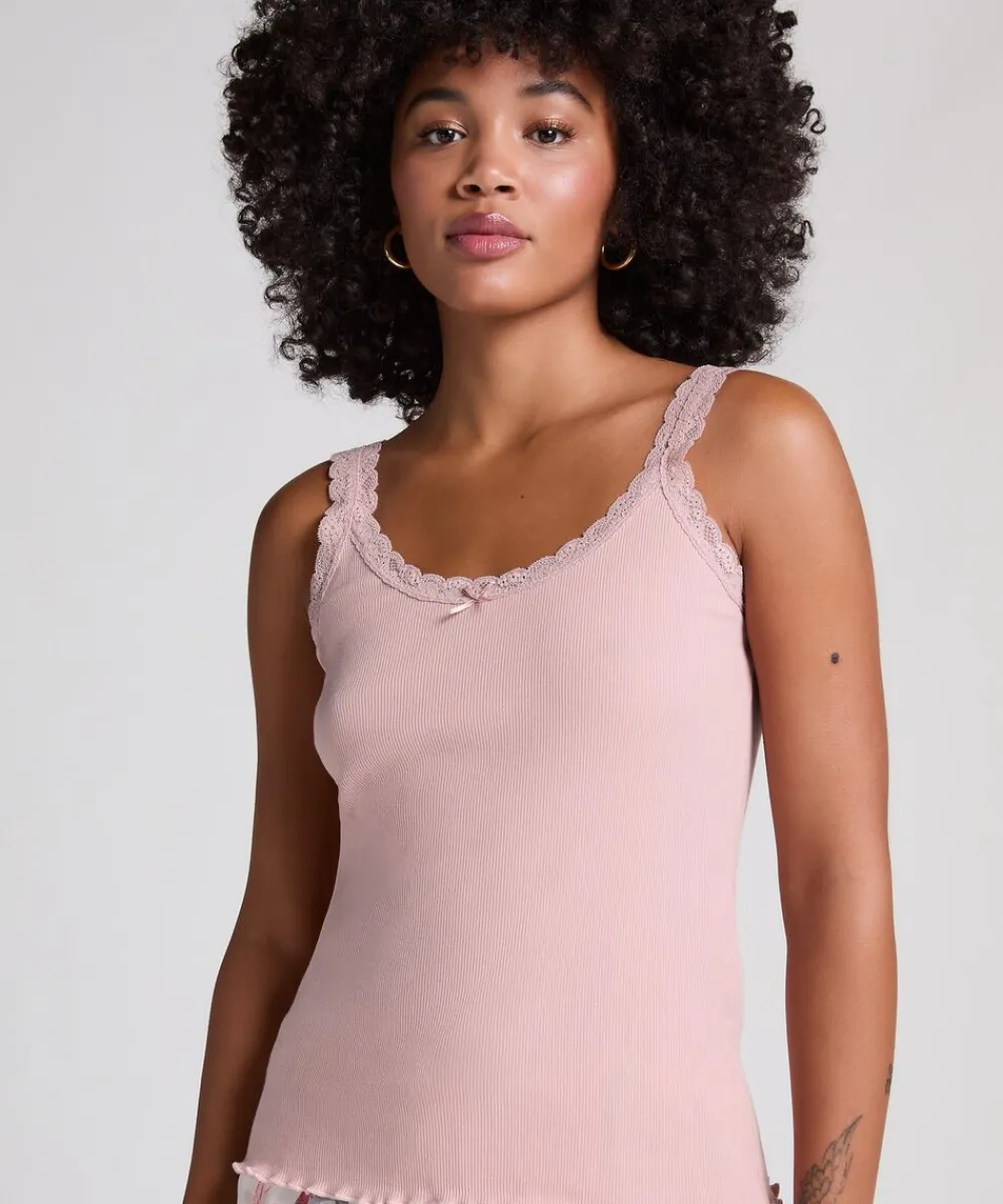 PJ CAMI RIB LACE CONTRAST>Hunkemöller New