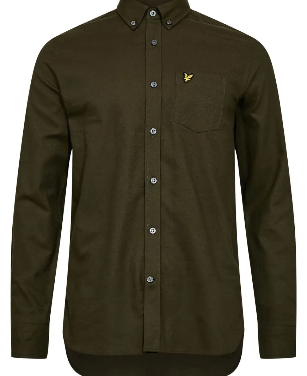 Lyle & Scott Plain Flannel Shirt X848 deep depths Outlet