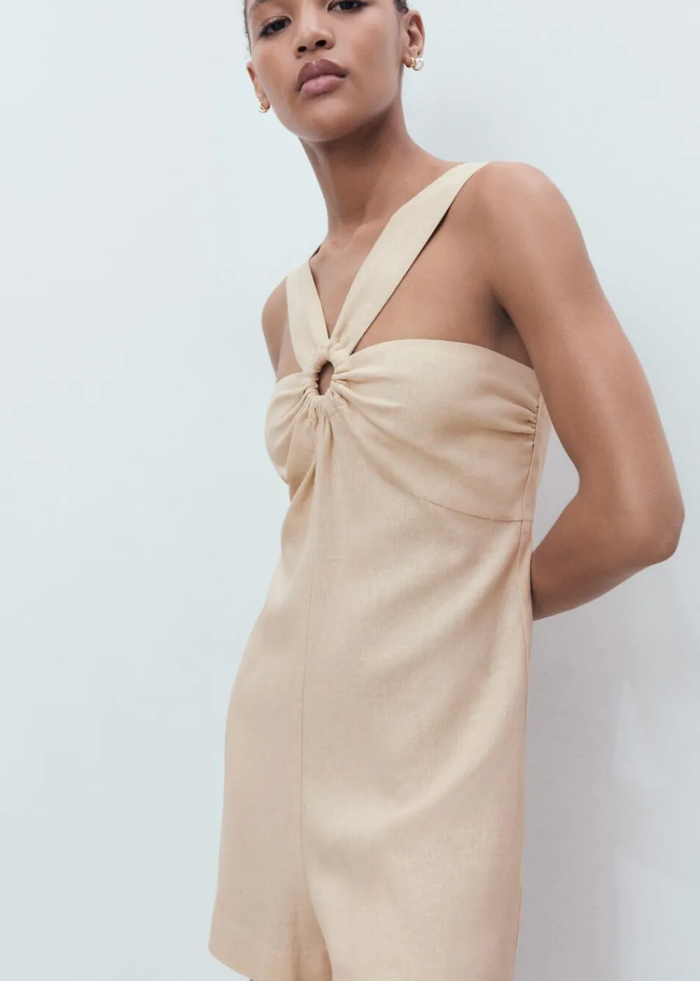 MANGO Playsuit .-- SUPER Lt pastel brown Clearance