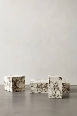 Audo Copenhagen Plinth Low, Calacatta Viola