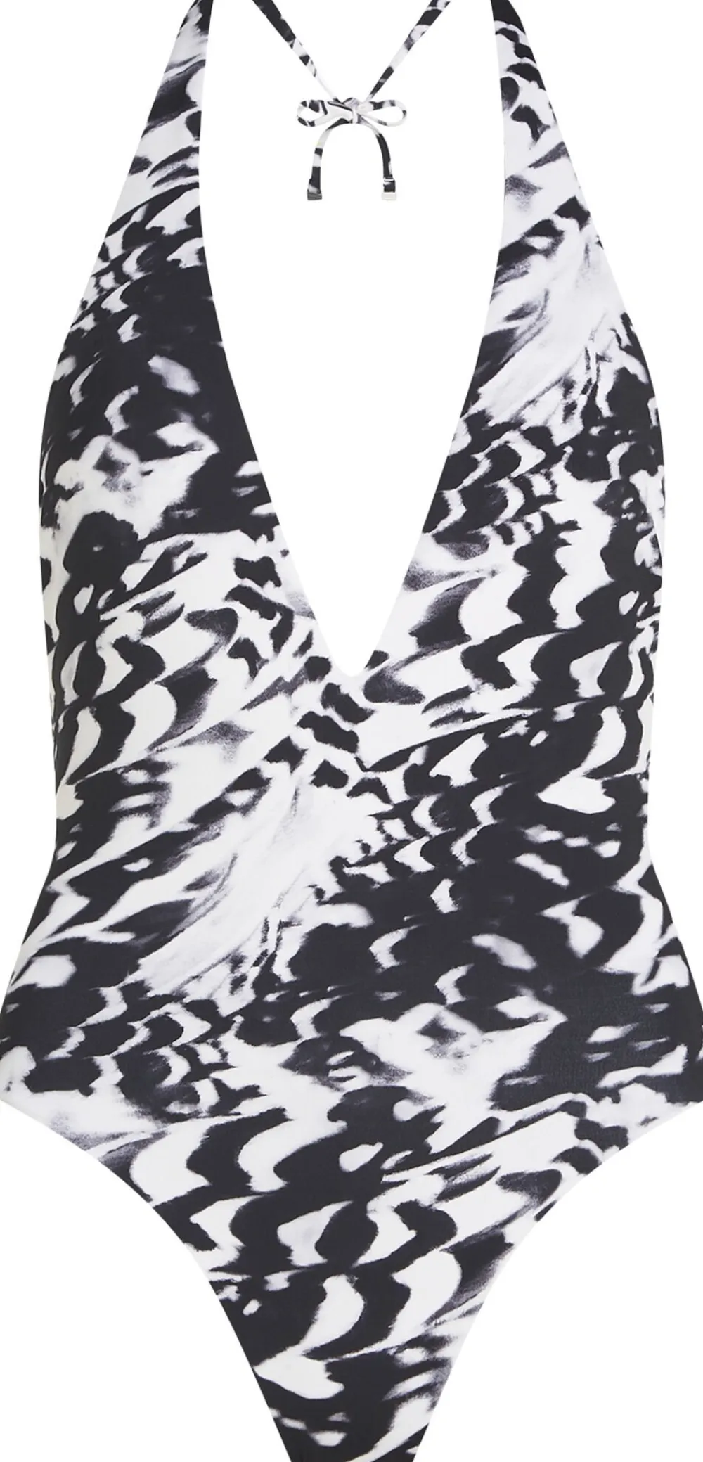 Calvin Klein PLUNGE NECKLINE ONE PIECE Ck shell aop Clearance