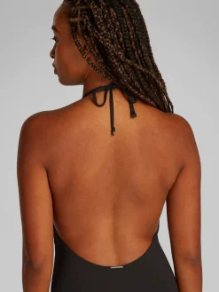 PLUNGE NECKLINE ONE PIECE><noscript><img width=