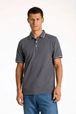 Polo shirt w. contrast piping><noscript><img width=