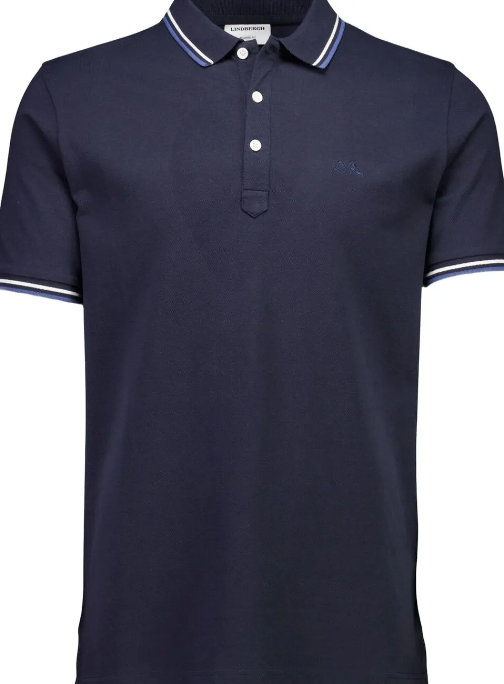 Lindbergh Polo shirt w. contrast piping Navy Discount