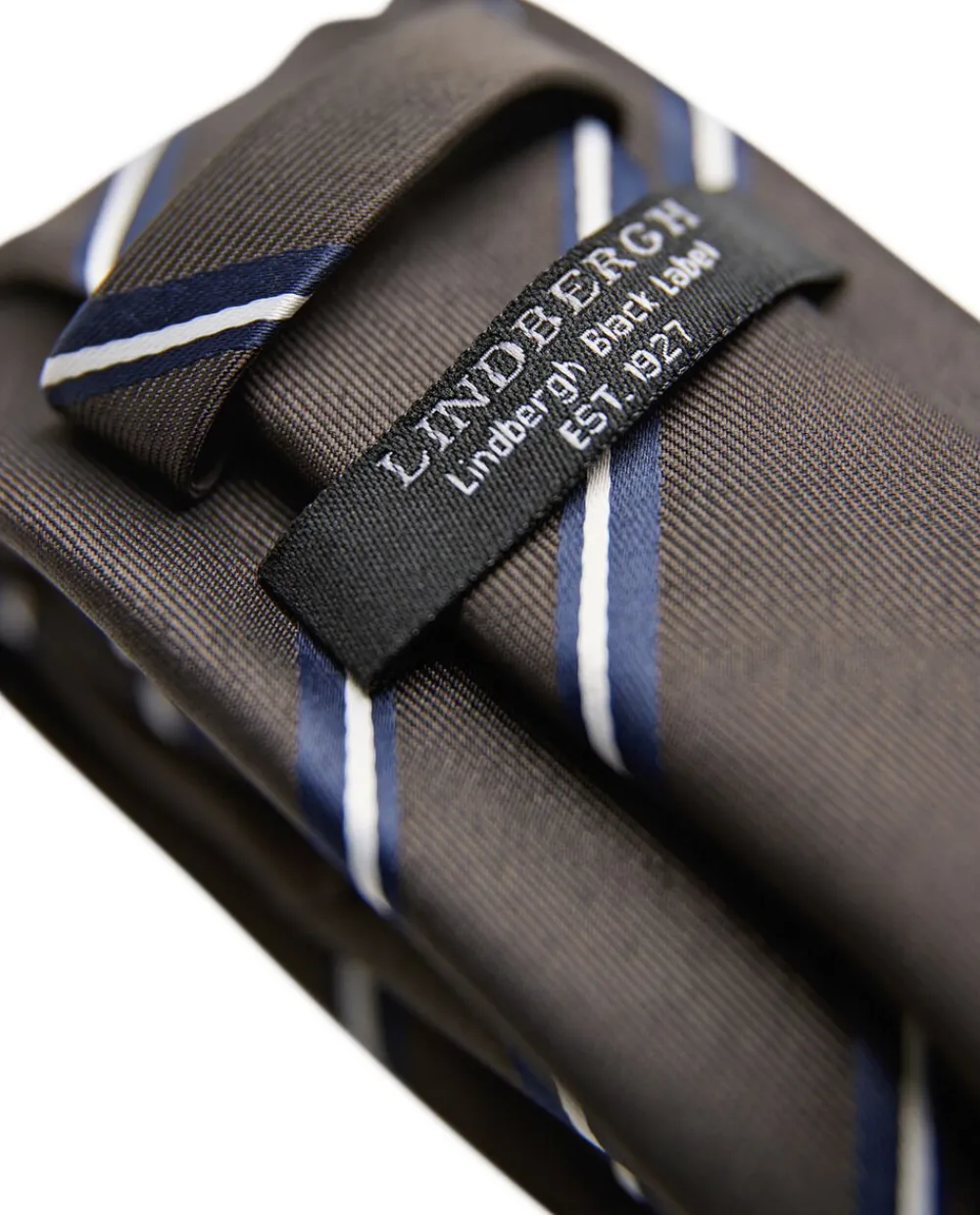 Polyester tie with stripe 7 cm>Lindbergh New