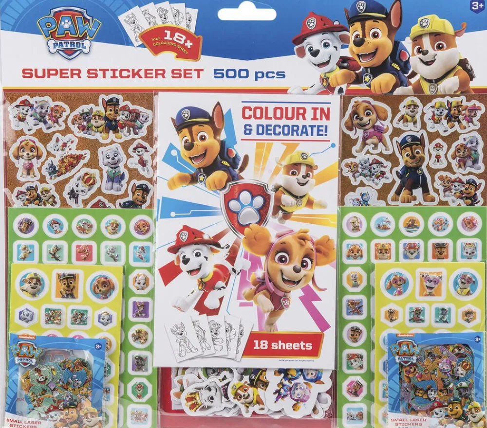 Børn Paw Patrol PP MEGASTICKERSÆTm500