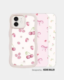 HoldIt Print Pack iPhone 12/12Pro Pink Breeze Rød