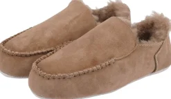 Lovelies PUMORI - DOUBLE FACED SHEARLING SLIPPERS - 8 PAIRS Woodsmoke Clearance