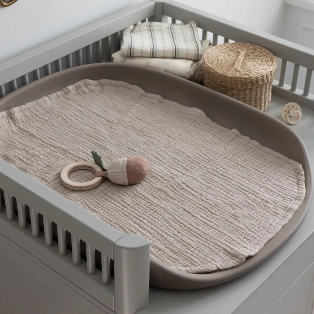 Sebra Pusleunderlag 6-lag, 2 stk. , muslin, beige Online