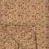 Ib Laursen Quilt brun m/røde, orange og grå blomsterranker Best