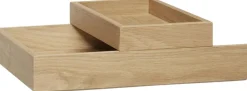 Hübsch Rail Desk Organiser Natural set of 2
