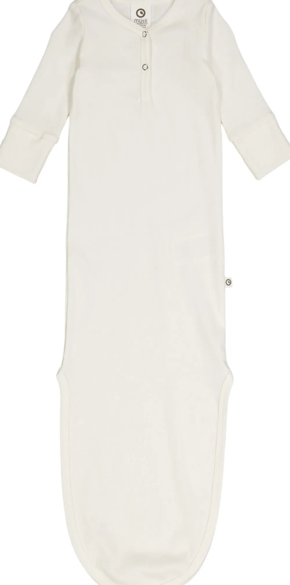 Børn Müsli by Green Cotton Rib l/s knot gown
