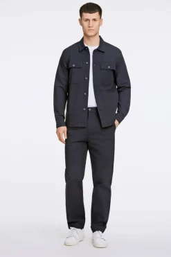 Lindbergh Rip stop overshirt L/S Navy Sale
