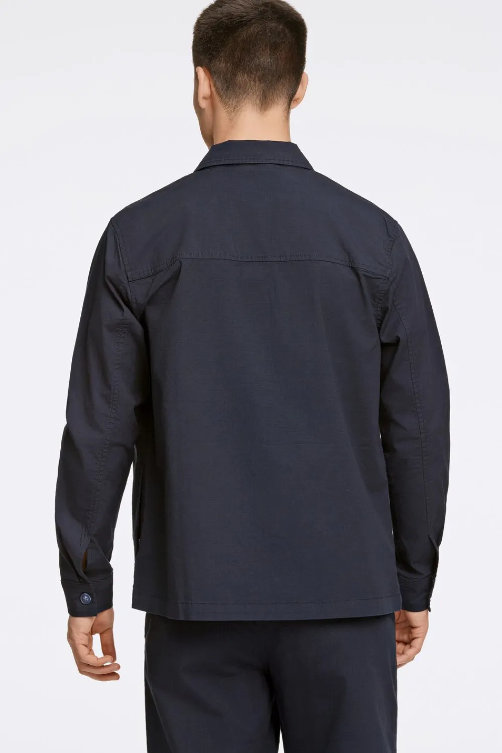 Lindbergh Rip stop overshirt L/S Navy Sale