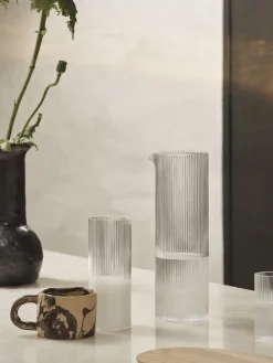 Ferm Living Ripple Water Jug - Clear