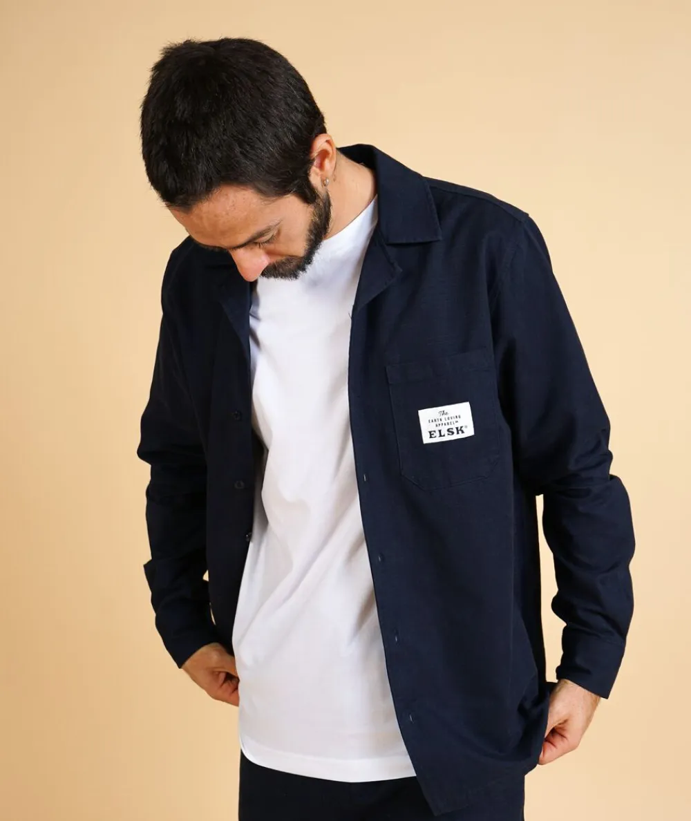 ELSK RIPSTOP MEN'S LS SHIRT 100 dark navy Discount