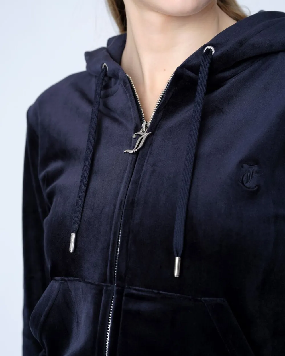 Dame Juicy Couture Robertson Classic Velour Zip Trough Hoodie