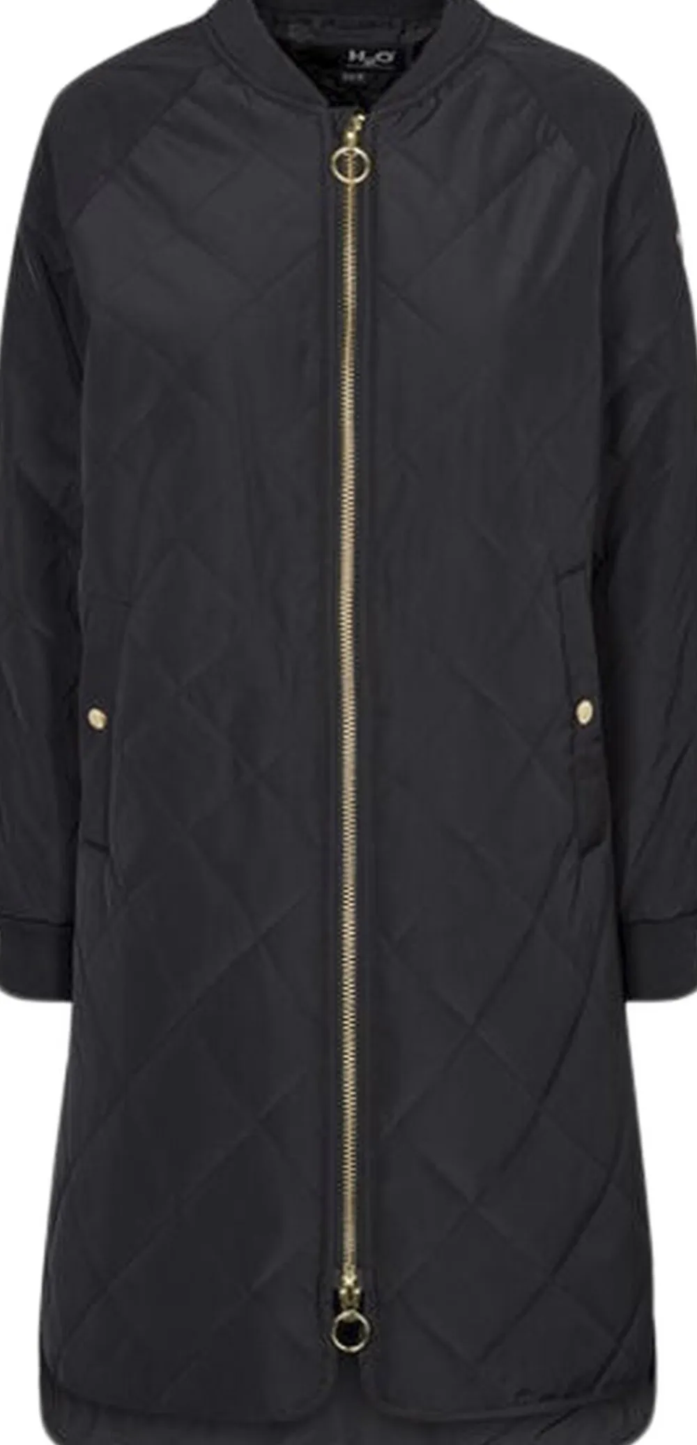 H2O Rubina Quilted lang overgangsjakke Sort Online