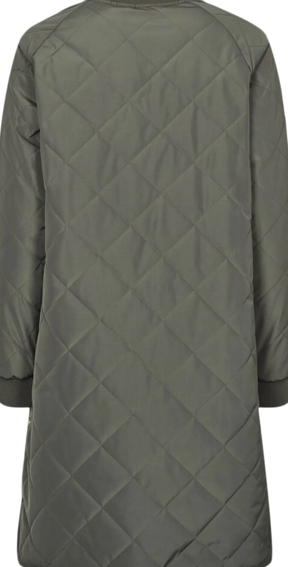 H2O Rubina Quilted lang overgangsjakke Grøn New