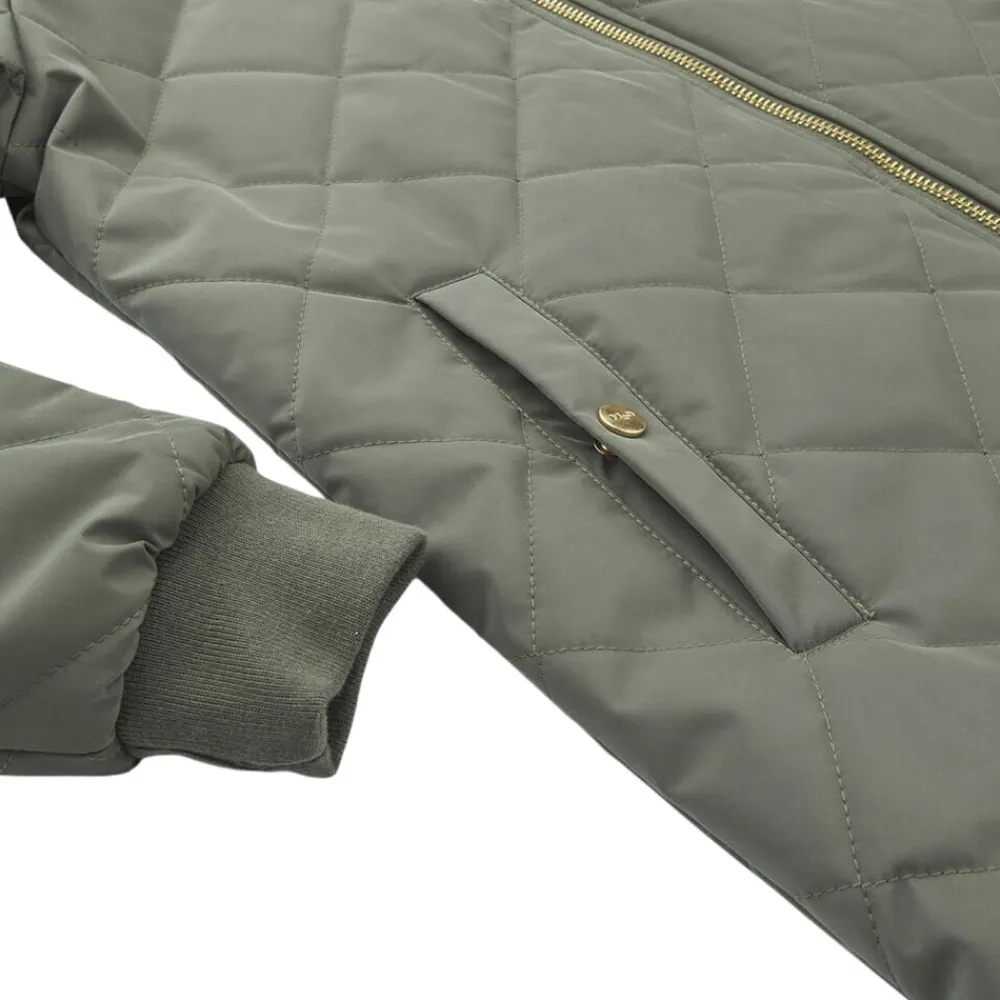 H2O Rubina Quilted lang overgangsjakke Grøn New