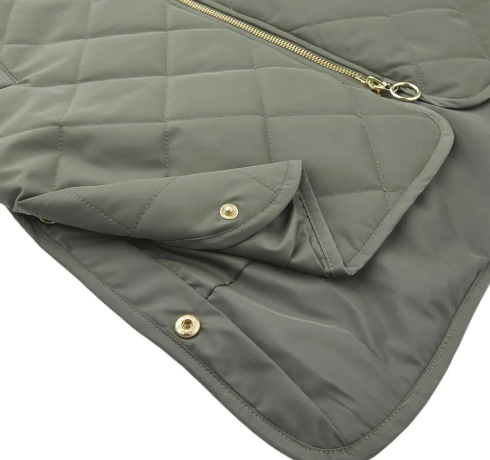 H2O Rubina Quilted lang overgangsjakke Grøn New