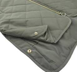 H2O Rubina Quilted lang overgangsjakke Grøn New