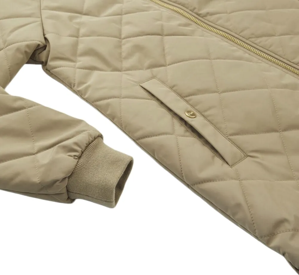 Dame H2O Rubina Quilted lang overgangsjakke