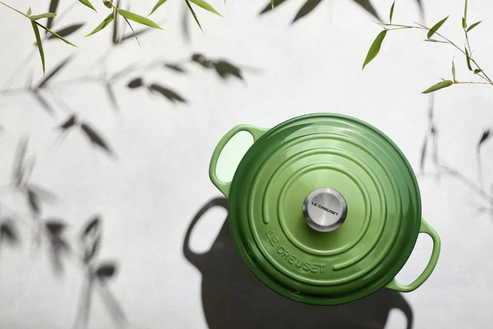 Rund støbejernsgryde 4,2L Bamboo Green>Le Creuset Outlet