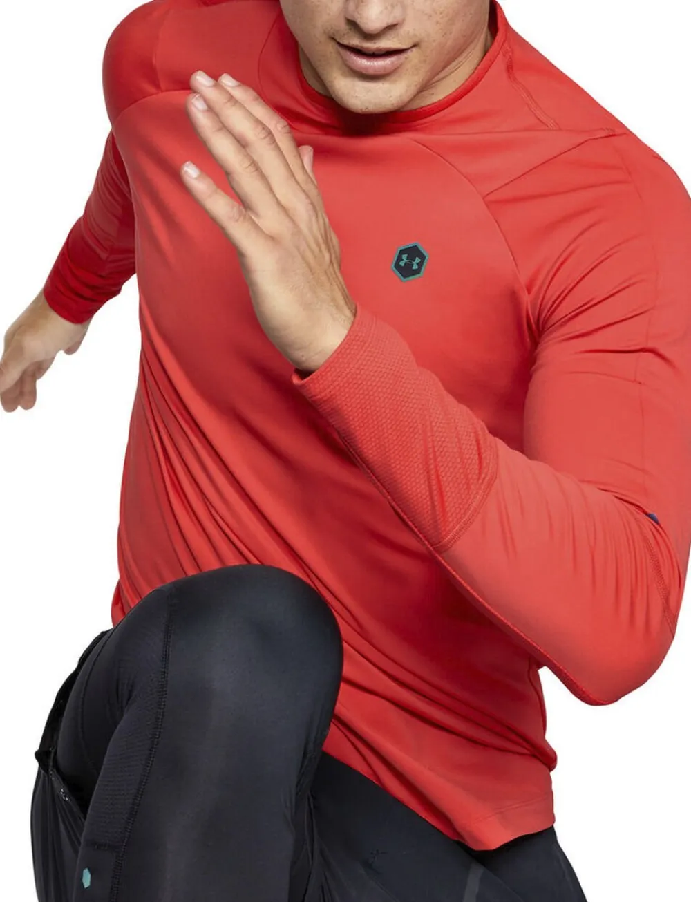 Under Armour RUSH ColdGear Mock Rød