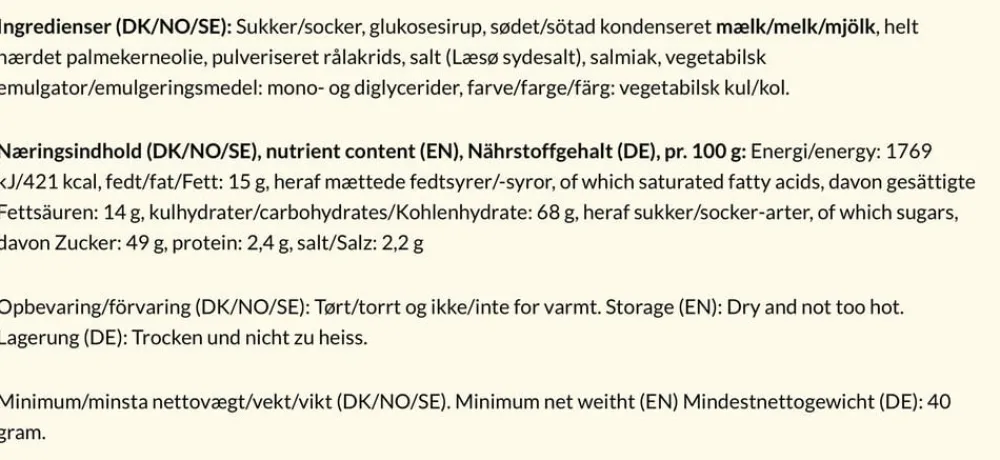 Salt mini 40 gr.>Bagsværd Lakrids Discount
