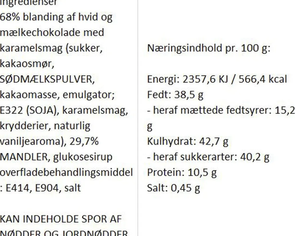 Almuegaarden Saltkaramel choko-mandler Discount