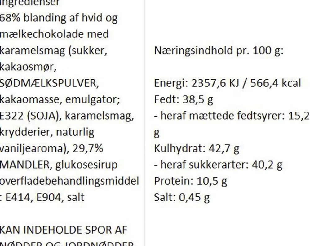 Saltkaramel choko-mandler>Almuegaarden Outlet