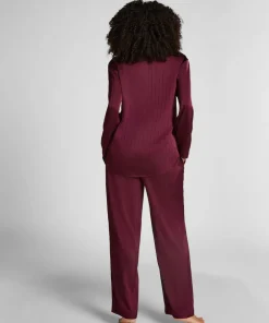 Hunkemöller Satin Pinstripe Trousers Purple Outlet