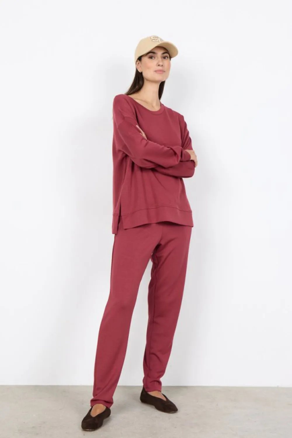 Dame soyaconcept SC-BANU 164 Sweatshirt Mørk rød
