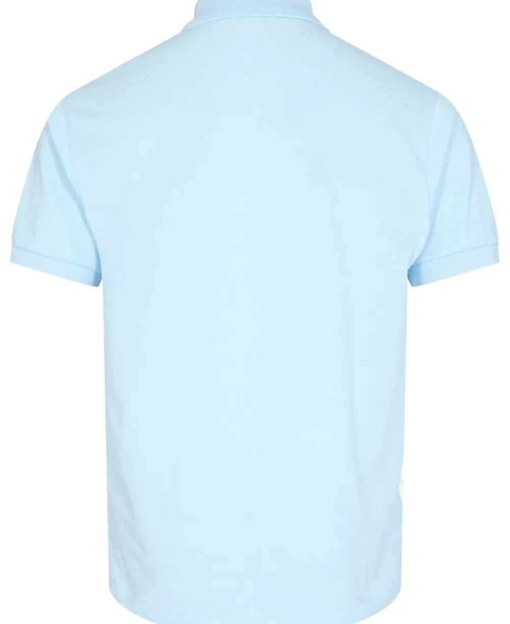 Lacoste SHORT SLEEVED RIBBED COLLAR SHIRT Lyseblå Outlet