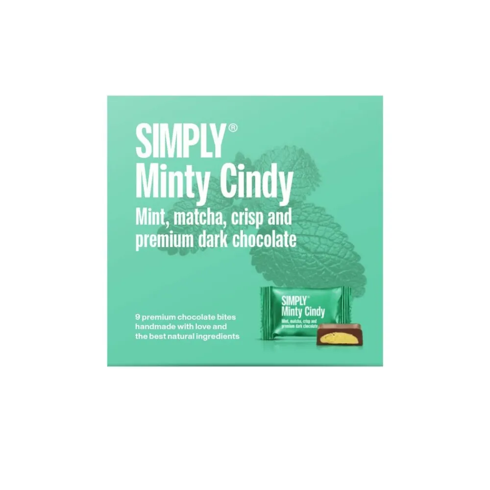 Simply Chocolate Simply® MINTY CINDY chokoladeæske (90g) New