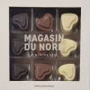 Magasin Chokolade Æske, 9 stk. Hjerte chokolade, 90g