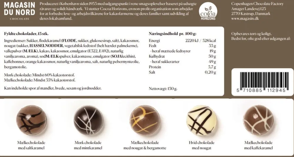 Magasin Chokolade Æske, 15 stk. Trøffeltoppe New