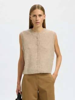 SLFLULU SL BUTTON O-NECK VEST NOOS><noscript><img width=